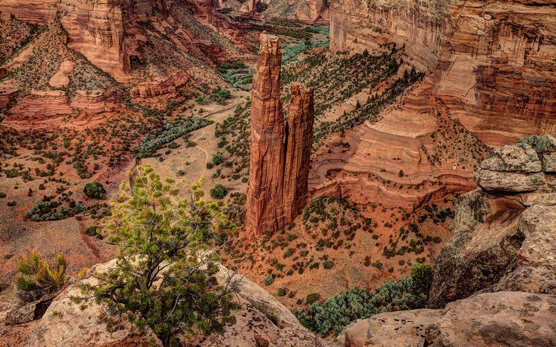 Red rock canyon formation