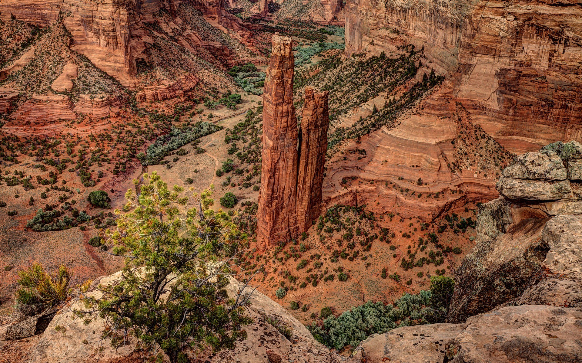 Red rock canyon formation