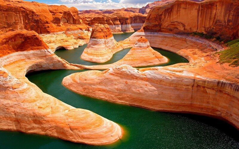 Red Rock Canyon Formations — Orange, Dramatic