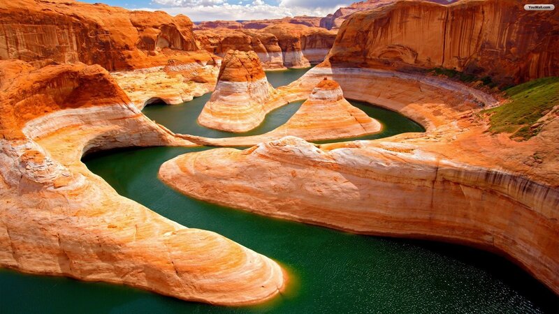 Red Rock Canyon Formations — Orange, Serene