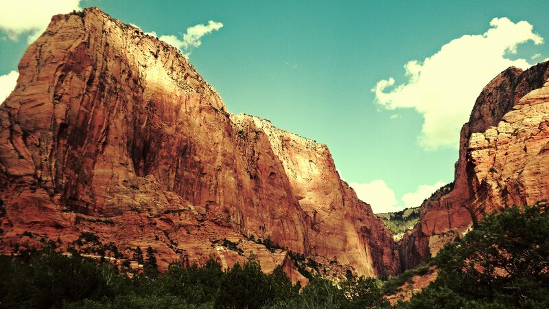 Red rock canyon landscape
