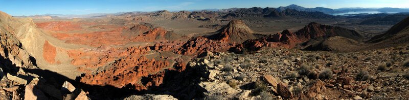 Red Rock Canyon Landscape — Arid, Afternoon, Photograph, Mountains, Desert
