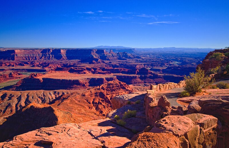 Red Rock Canyon Landscape — Blue, Dramatic, Afternoon, Photograph