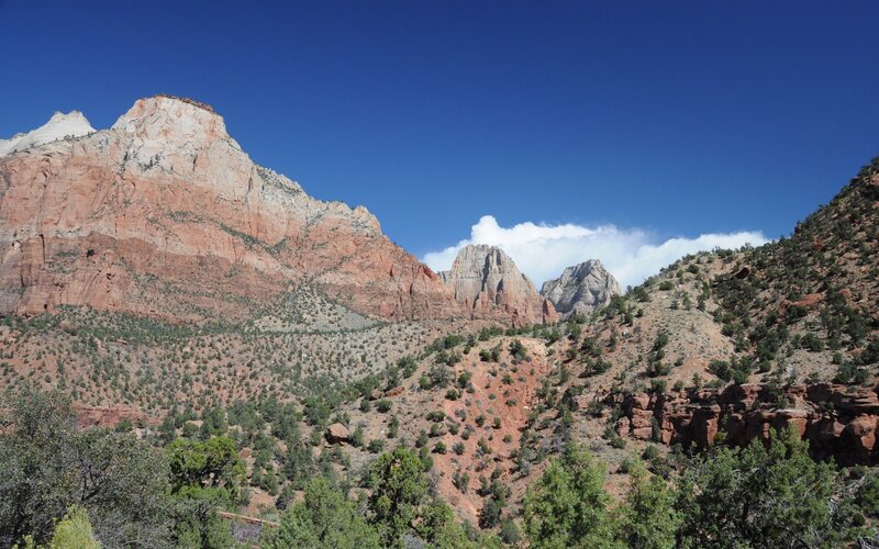 Red Rock Canyon Landscape — Blue, Serene, Afternoon, Photograph, Mountains