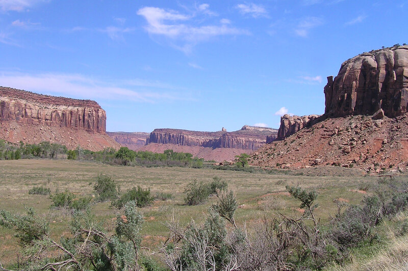 Red Rock Canyon Landscape — Blue