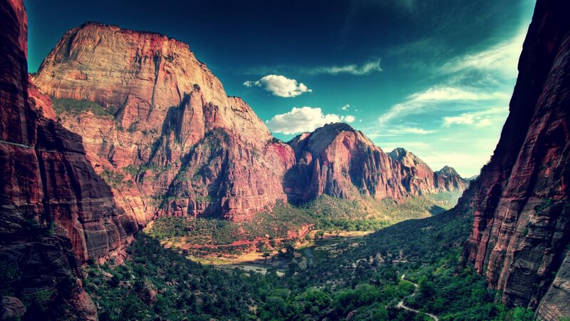 Red Rock Canyon Landscape — Dramatic, Afternoon, Photograph, Mountains