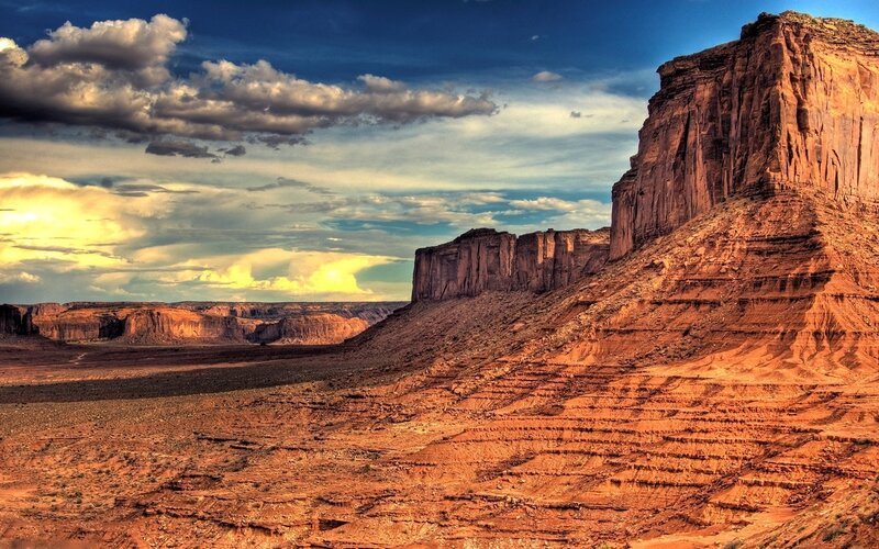 Red Rock Canyon Landscape — Dramatic, Sunset, Photograph, Cliffs