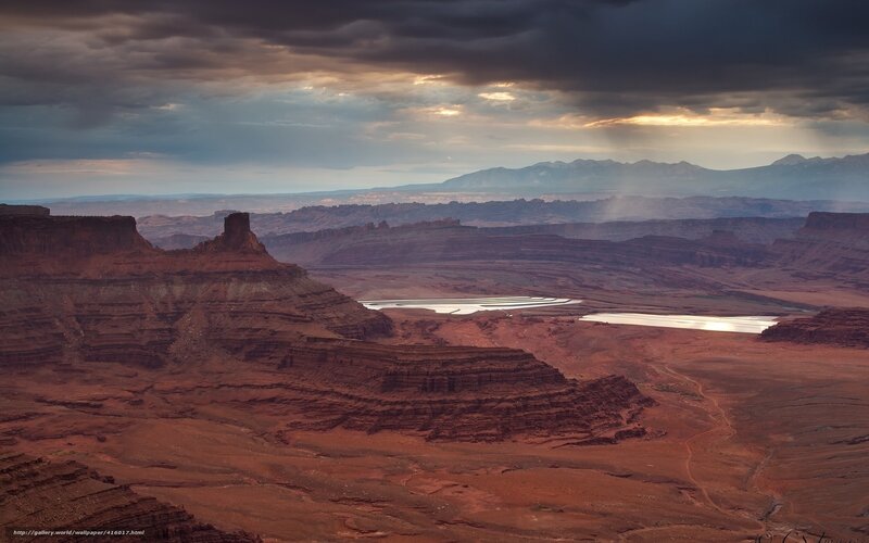 Red Rock Canyon Landscape — Dramatic, Sunset, Photograph, Mountains, Clouds