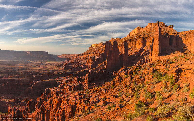 Red Rock Canyon Landscape — Dramatic, Sunset, Photograph, Rock Formations