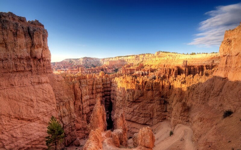 Red Rock Canyon Landscape — Orange, Dramatic, Sunset, Photograph