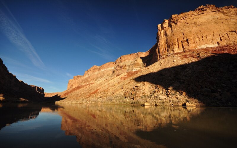 Red Rock Canyon River — Blue, Serene