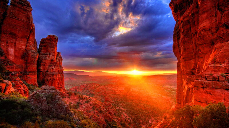 Red Rock Canyon Sunset — Dramatic, Photograph