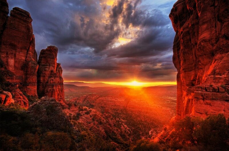 Red Rock Canyon Sunset — Orange