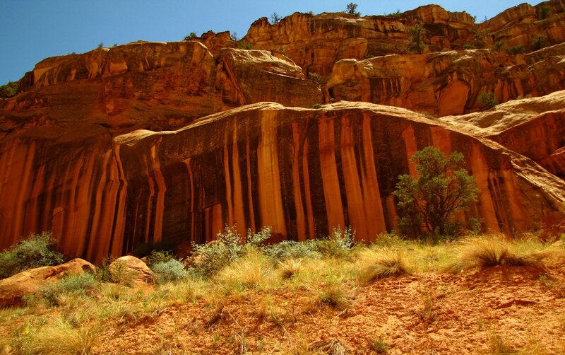 Red Rock Canyon Wall — Orange, Arid