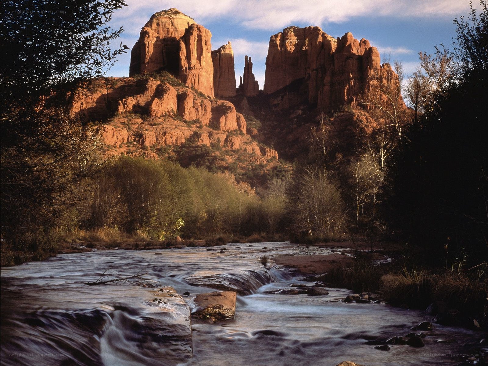 Red Rock Canyon with flowing river