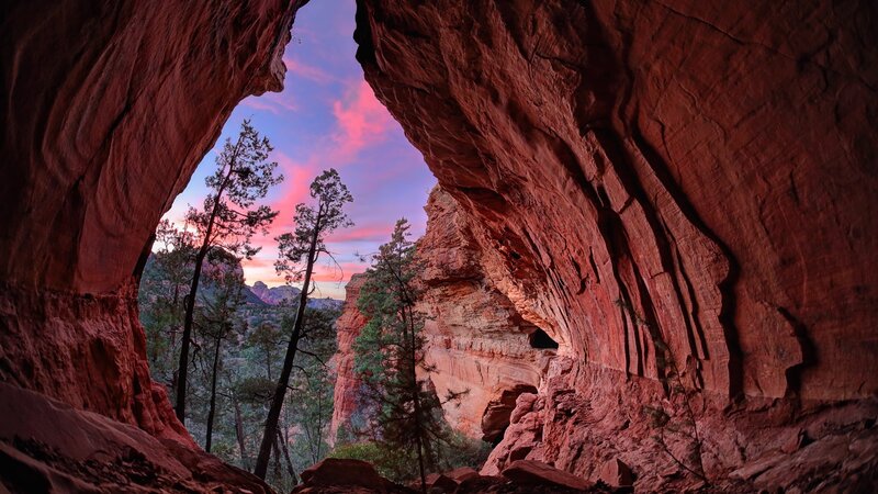 Red Rock Cave Opening