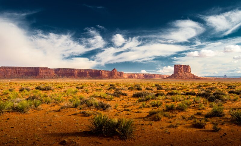 Red Rock Desert Landscape — Dramatic, Afternoon