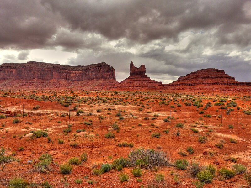 Red Rock Desert Landscape — Dramatic, Photograph