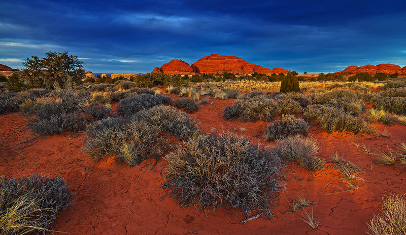 Red Rock Desert Landscape — Dramatic