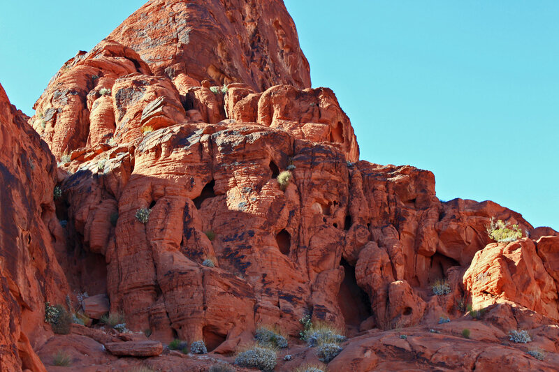 Red Rock Formation — Arid, Afternoon, Photograph, Caves