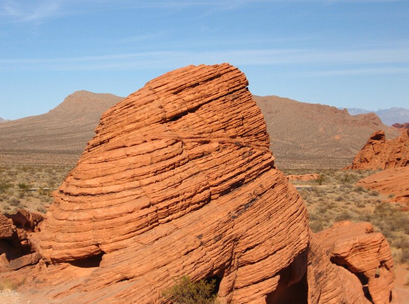 Red Rock Formation — Arid, Afternoon, Photograph