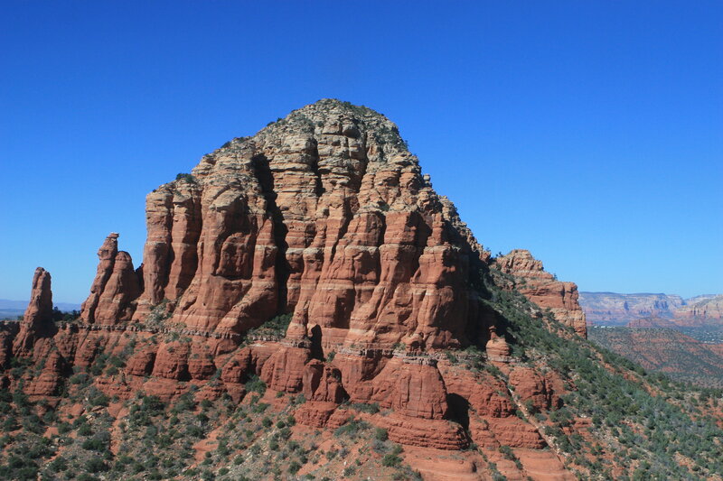 Red Rock Formation — Blue, Serene, Afternoon, Photograph