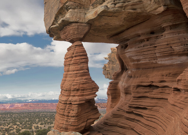 Red Rock Formation — Dramatic, Afternoon, Photograph, Sky, Clouds