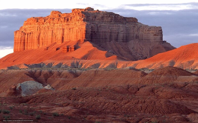 Red Rock Formation — Dramatic, Sunset, Photograph, Desert, Sky