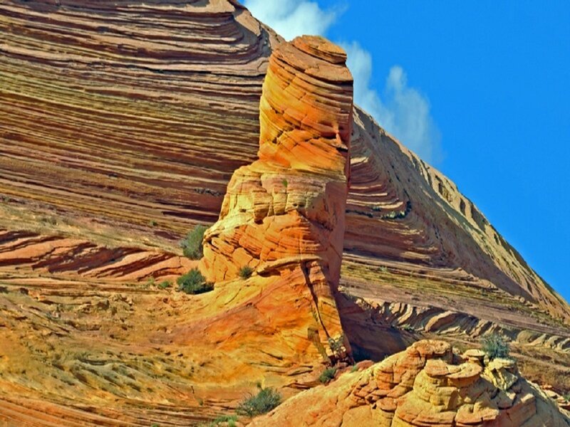 Red Rock Formation — Orange, Dramatic, Afternoon
