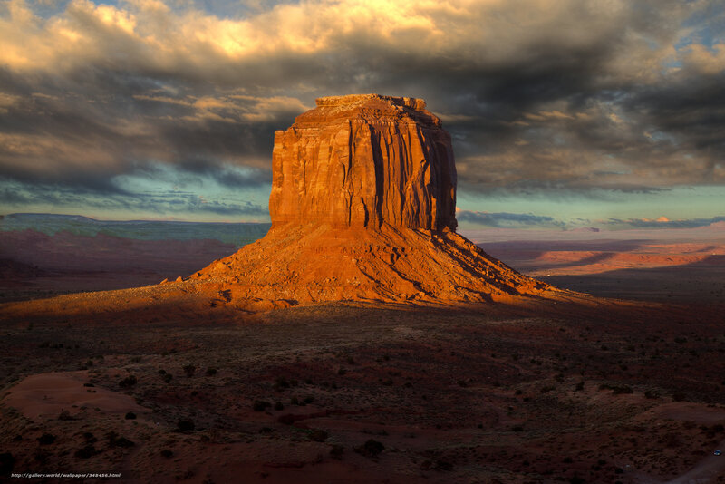 Red Rock Formation — Orange, Dramatic, Sunset, Photograph, Desert
