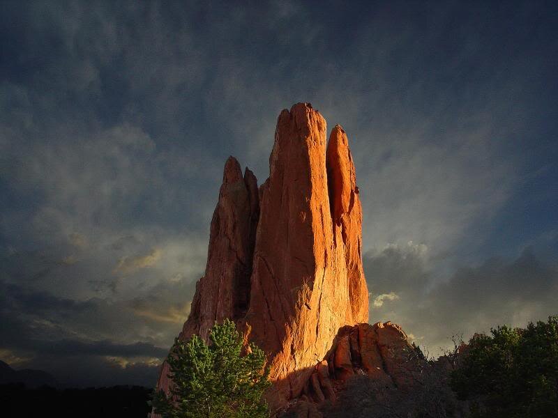 Red Rock Formation — Orange, Dramatic