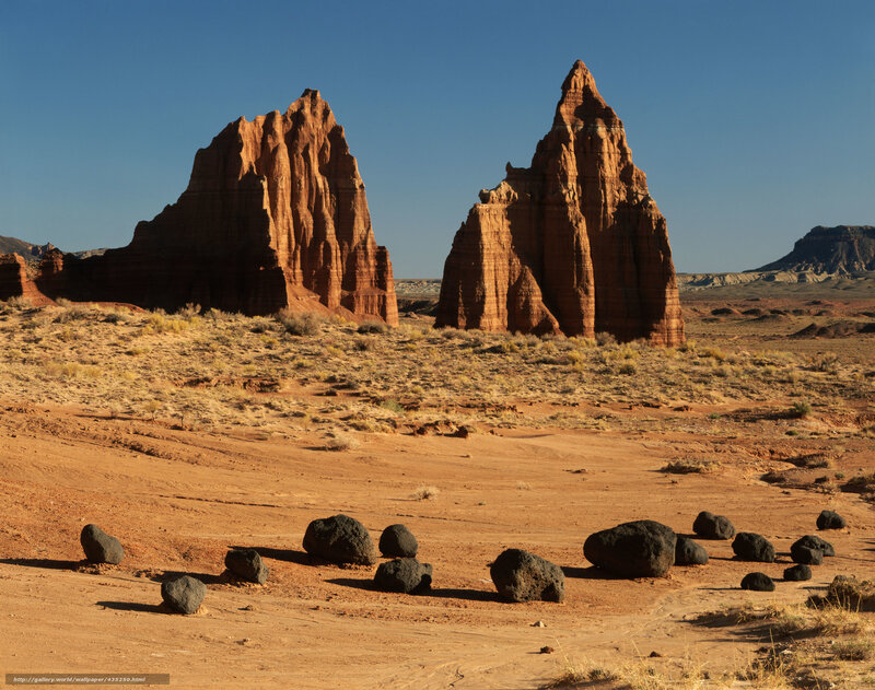 Red Rock Formations — Arid, Afternoon, Photograph, Desert, Rocks