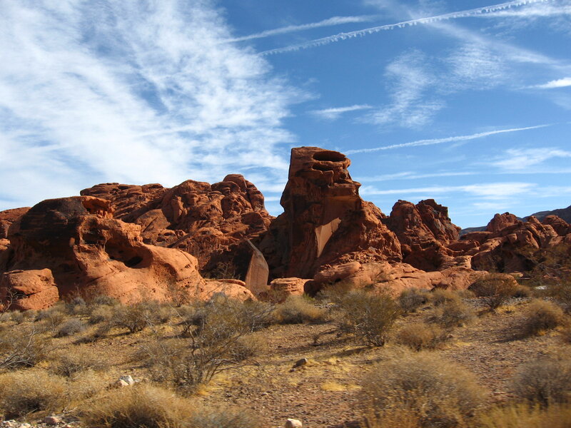 Red Rock Formations — Arid, Afternoon, Photograph, Desert, Sky, Clouds