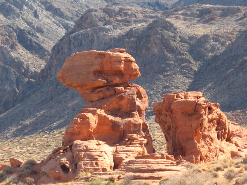 Red Rock Formations — Arid, Afternoon, Photograph, Mountains, Desert
