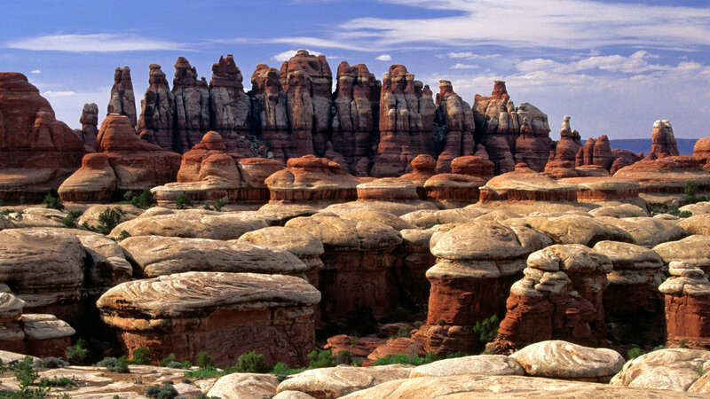 Red Rock Formations — Arid, Afternoon, Photograph, Rock Formations, Sky