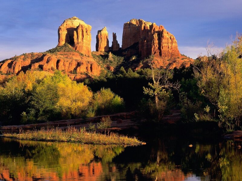 Red Rock formations at sunset
