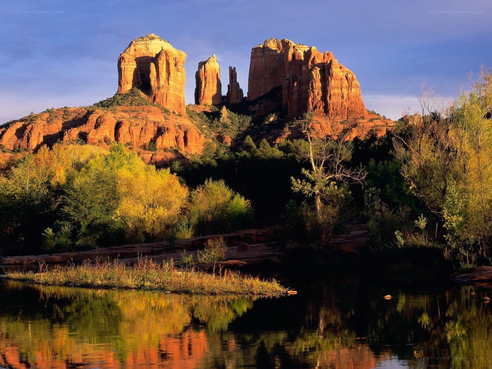Red Rock formations at sunset