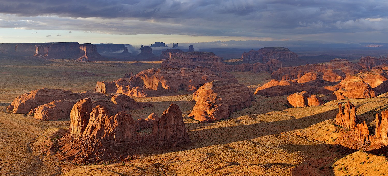 Red rock formations at sunset