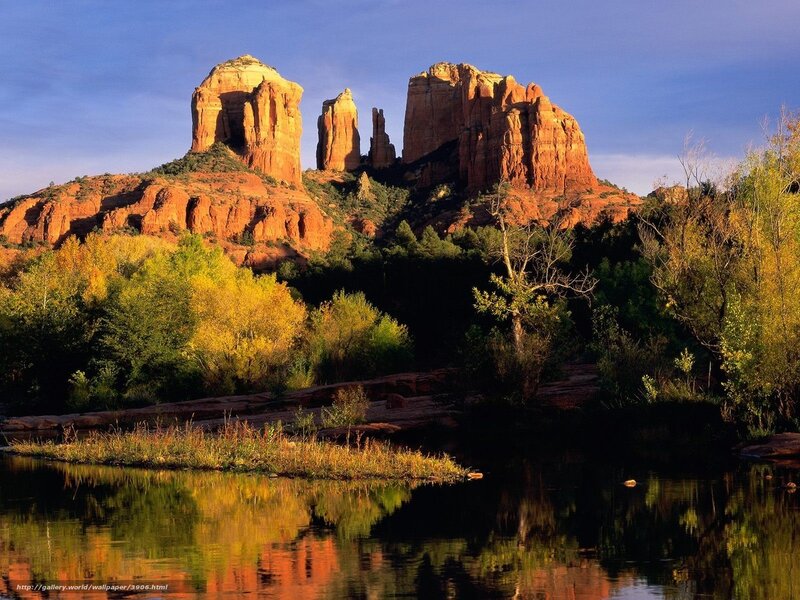 Red Rock formations at sunset