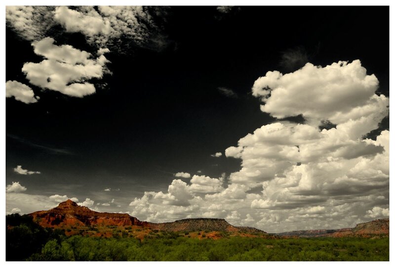 Red Rock Formations — Black