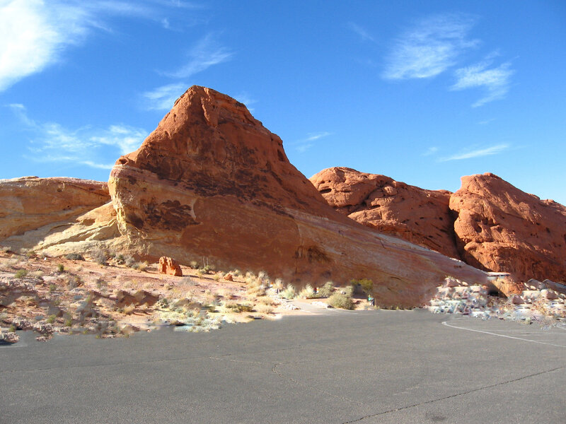 Red Rock Formations — Blue, Arid, Afternoon, Photograph
