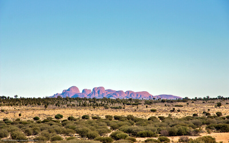 Red Rock Formations — Blue, Serene, Afternoon, Photograph, Desert, Sky, Bushes
