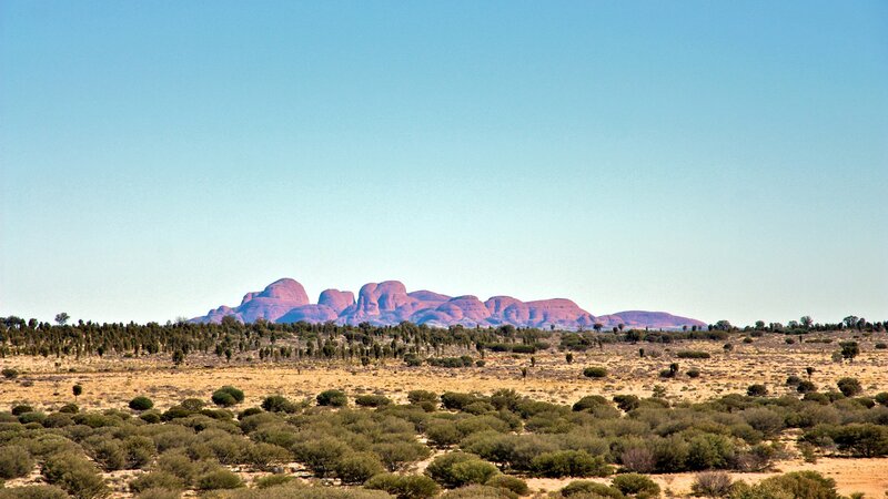 Red Rock Formations — Blue, Serene, Afternoon, Photograph, Desert, Sky, Trees