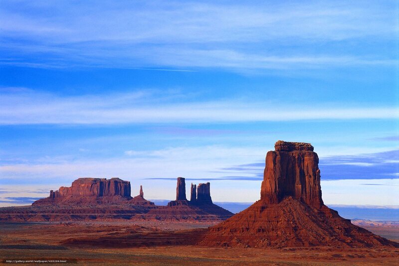 Red Rock Formations — Blue, Serene, Morning