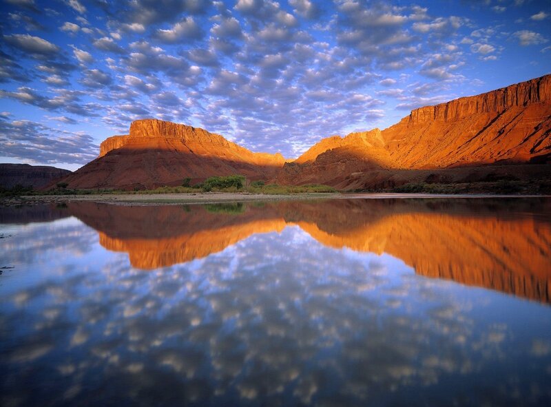 Red Rock Formations — Blue, Serene, Sunrise