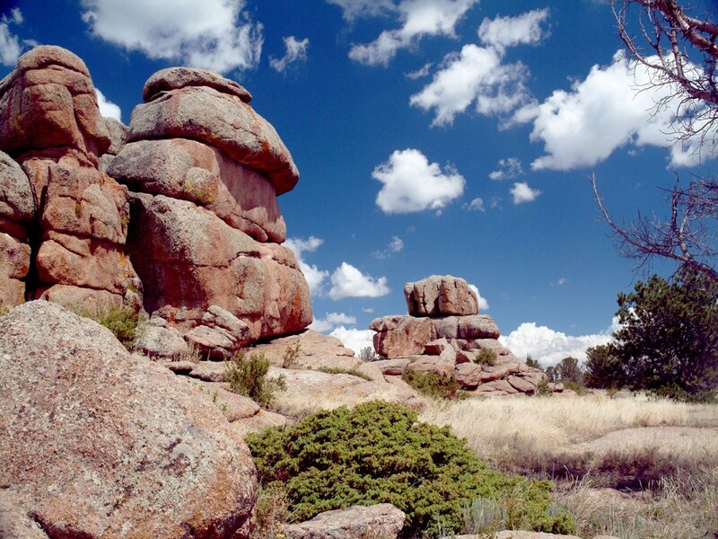 Red Rock Formations — Blue
