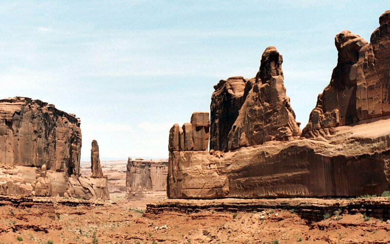 Red Rock Formations — Brown, Arid, Afternoon
