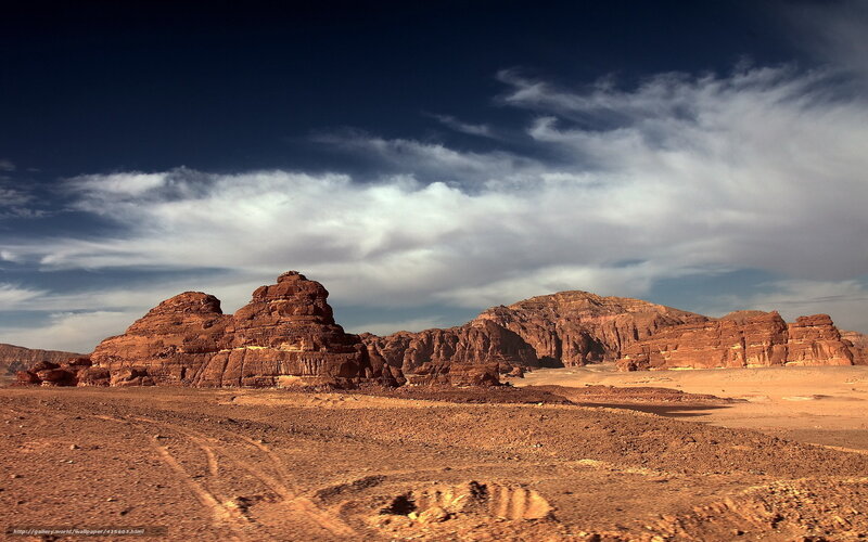 Red Rock Formations — Brown, Dramatic, Afternoon, Photograph, Desert, Sky