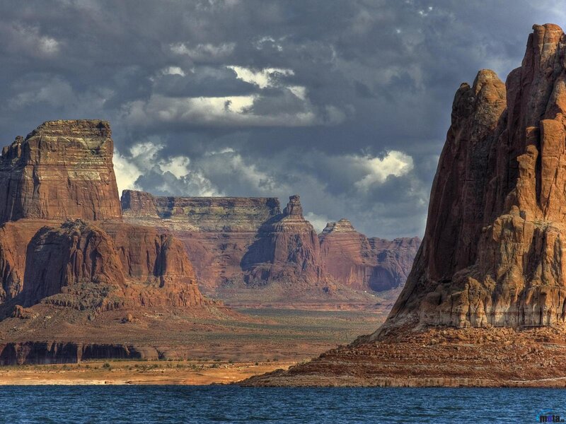 Red Rock Formations — Brown, Dramatic, Afternoon, Photograph