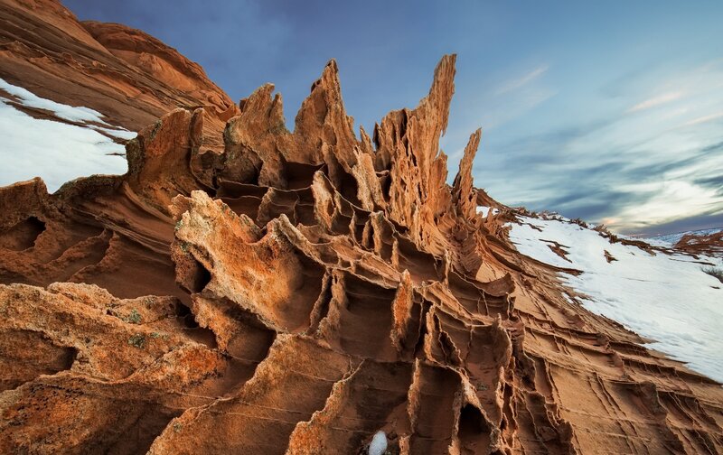 Red Rock Formations — Brown, Dramatic, Winter